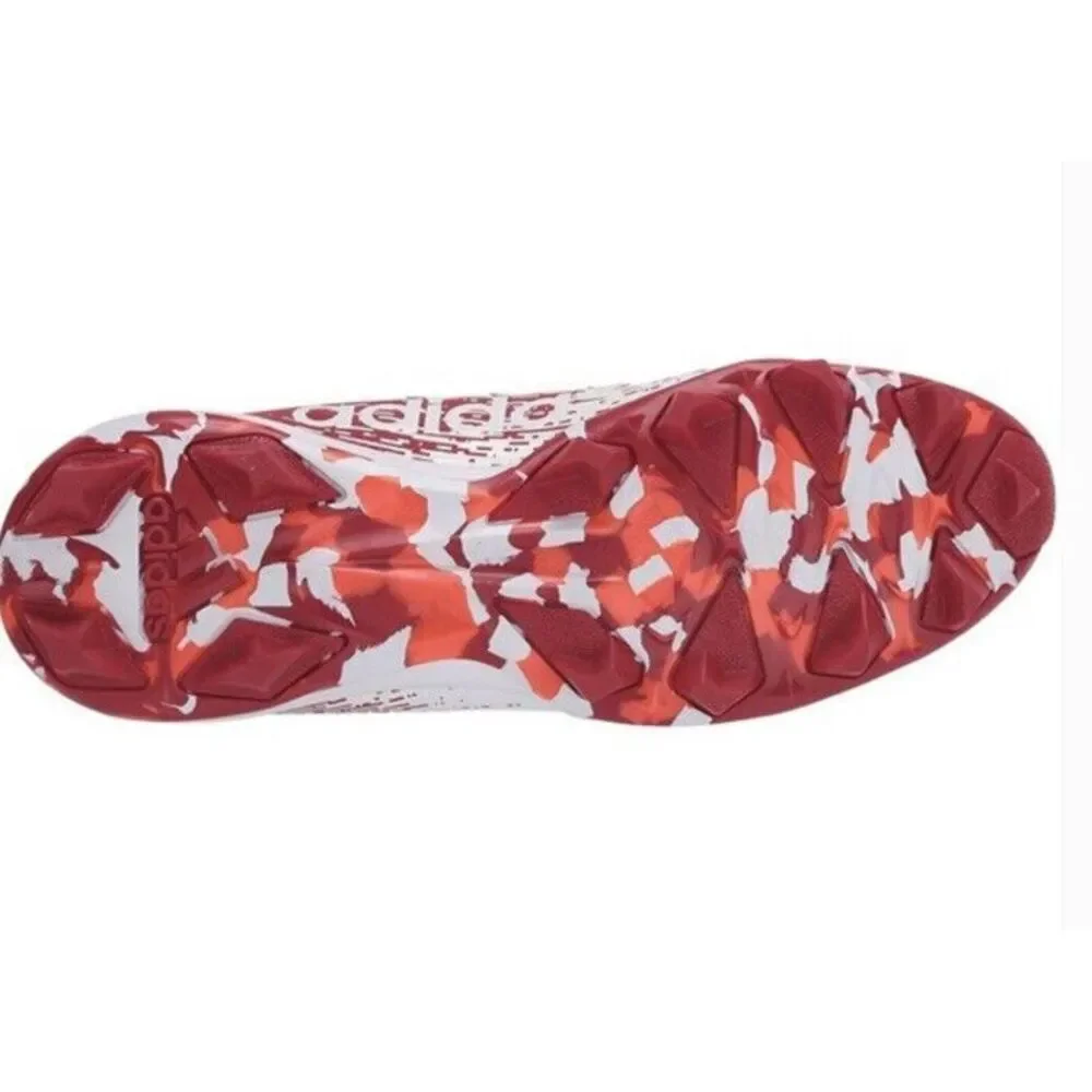 Men's Size 16‎ Adidas Adizero SPARK Mid Football Cleats Red/White EH3442